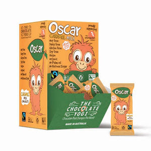 The Chocolate Yogi Oscar Orangutan Dairy Freecaramel Chocolate Bar 15g x 50 Pack