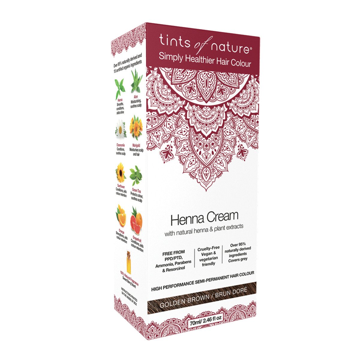 Tints Of Nature Henna Cream Golden Brown 70ml