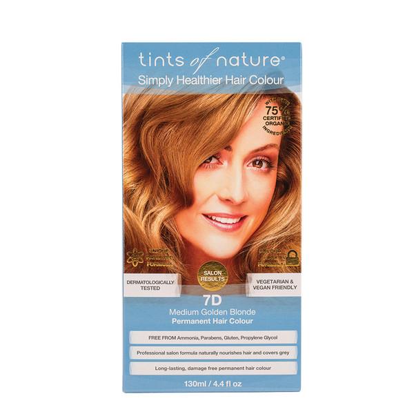 Tints Of Nature Permanent Hair Colour Medium Golden Blonde 7D