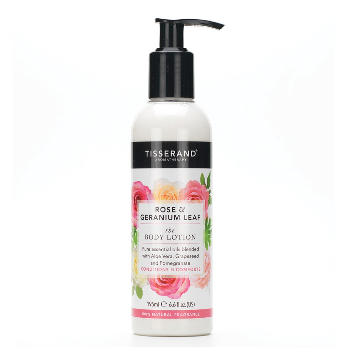 Tisserand Body Lotion Rose And Geranium Leaf 195ml