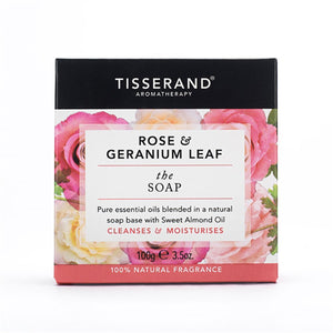 Tisserand Soap Rose & Geranium Leaf 100g