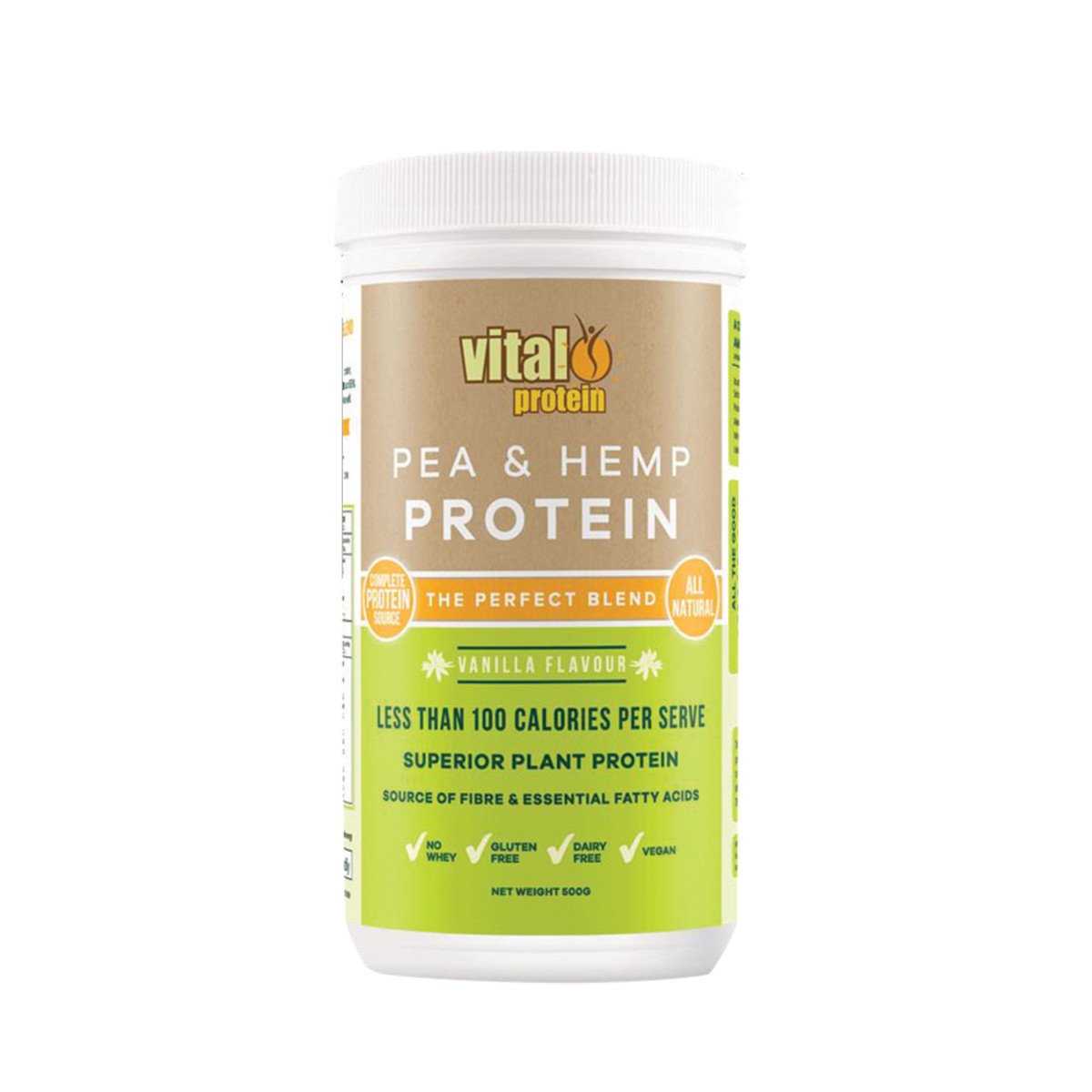 Martin & Pleasance Vital Protein Pea And Hemp Protein Vanilla 500g