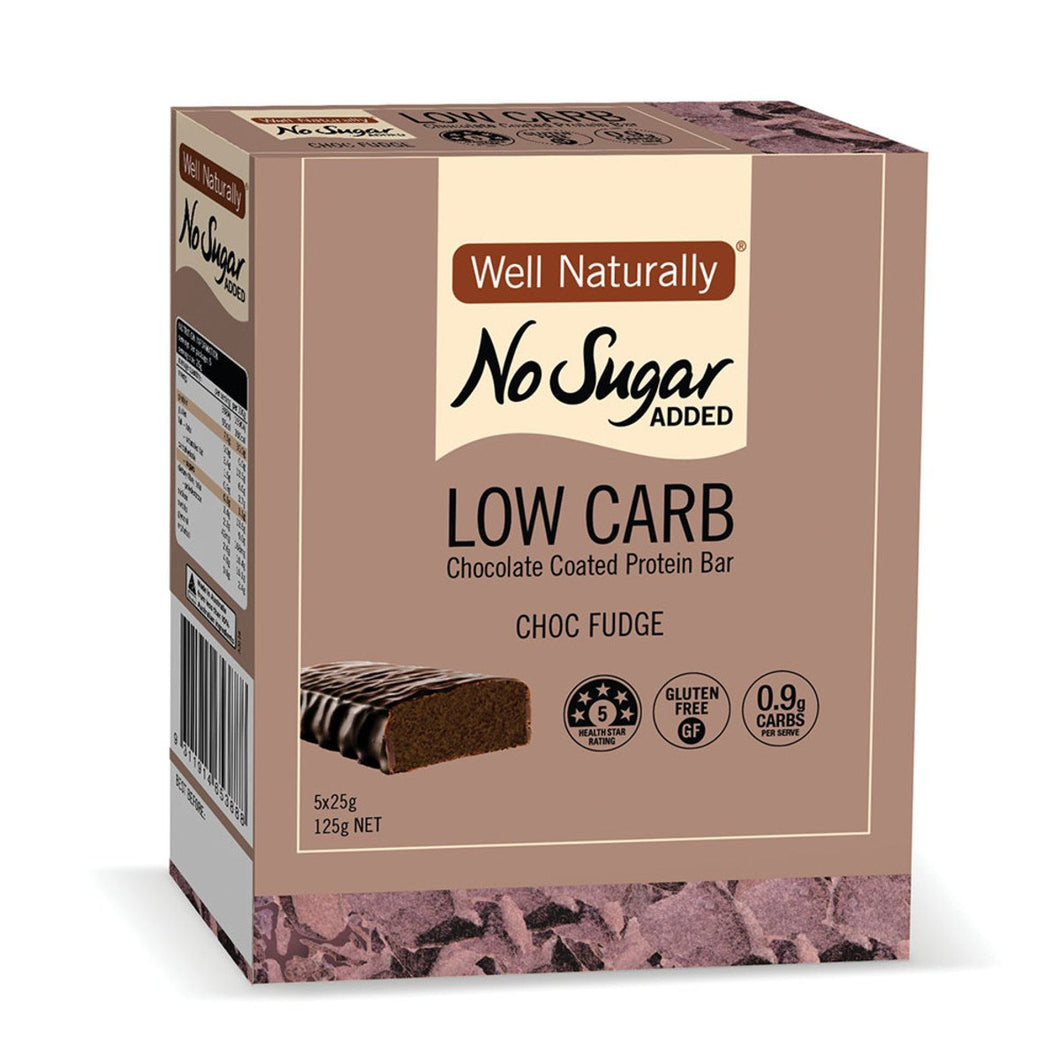 Well Naturally No Added Sugar Protein Mini Bar Choc Fudge 25g x 5 Pack