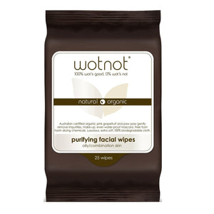 Wotnot Facial Wipes Purifying x 25 Pack (Soft Pack)