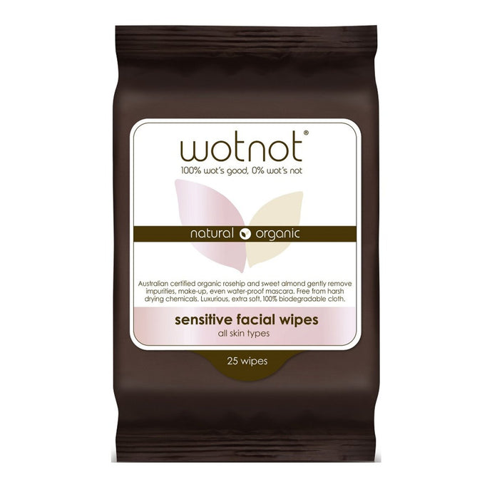 Wotnot Facial Wipes Sensitive x 25 Pack (Soft Pack)