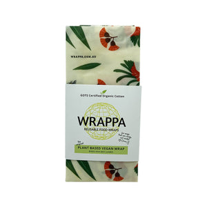 Wrappa Reusable Food Wrap Plant Based Vegan Wrap Birds And Bees Large