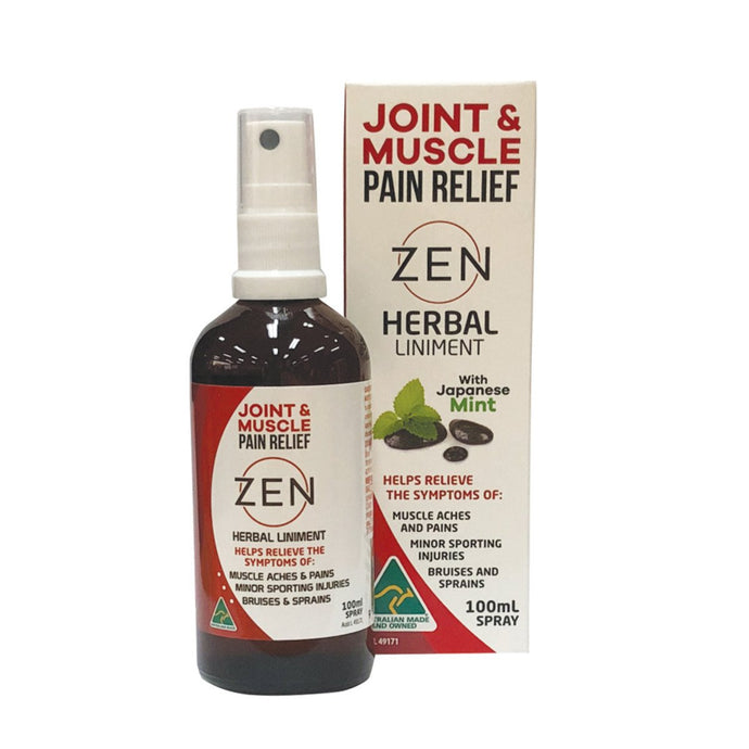 Zen Therapeutics Herbal Liniment (Joint & Muscle Pain Relief) 100ml Spray